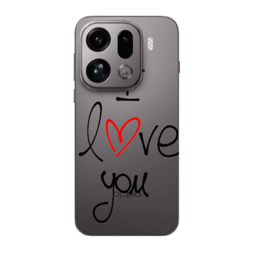 Oppo Find X9 Pro i love you Transparent Silicone TPU Θήκη